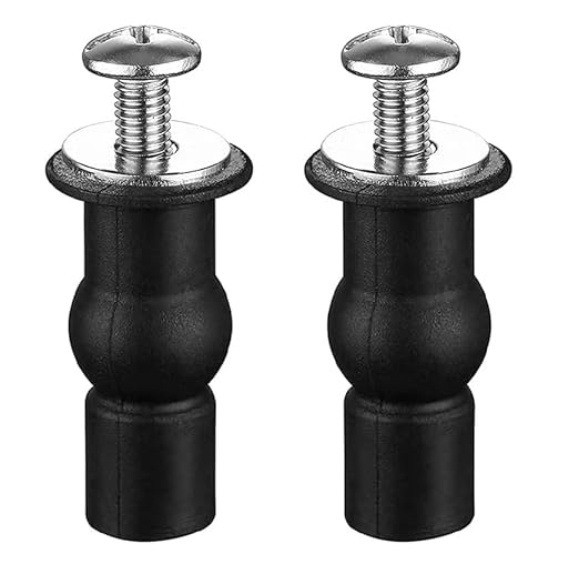 Hydraulic Soft Closing Toilet Seat Cover Fixing Screws | Universal Top Mount Hinges Screws & Blind Hole Nuts | SS 304 Anti-Rust Fittings – Make in India (A. EPDM Rubber Fitting, 1 Pair)