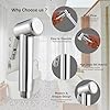 ABS Health Faucet with 1 Mtr Hose Pipe & Wall Hook, Toilet Bidet Sprayer Set, Faucet for Toilet, Jet Spray for Toilet, Health Faucet Set, Toilet Shower Health Faucet Set, Chrome