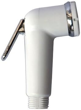 Health Faucet with Tube with Hook Jet Spray Plastic Health Faucet with 1meter Hose Tube and Hook White with teflone T