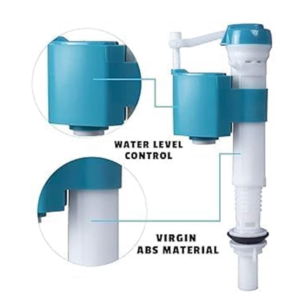 Adjustable Ball Cock | Plastic Anti-Siphon Toilet Flush Tank Fill Valve Adjustable Flush Tank Ball Cock Repair Kit Suitable for One and Two Piece Toilets Commodes (Set of 1)