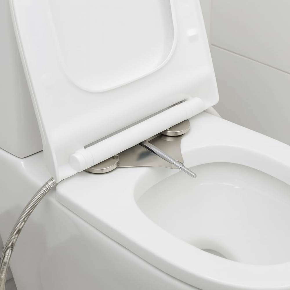 Stainless Steel Butterfly Jet Spray for Toilet/Bidet – 1 Meter Heavy PVC Hose, Hands-Free Operation With Mounting Bracket Pack Of 1 Pcs.