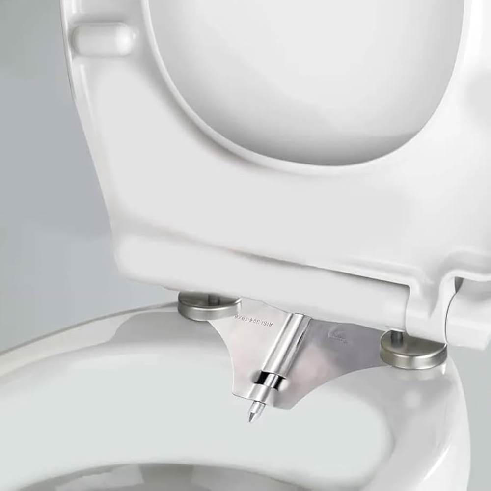 Stainless Steel Butterfly Jet Spray for Toilet/Bidet – 1.5 meter Heavy PVC Hose, Hands-Free Operation With Mounting Bracket Pack Of 1