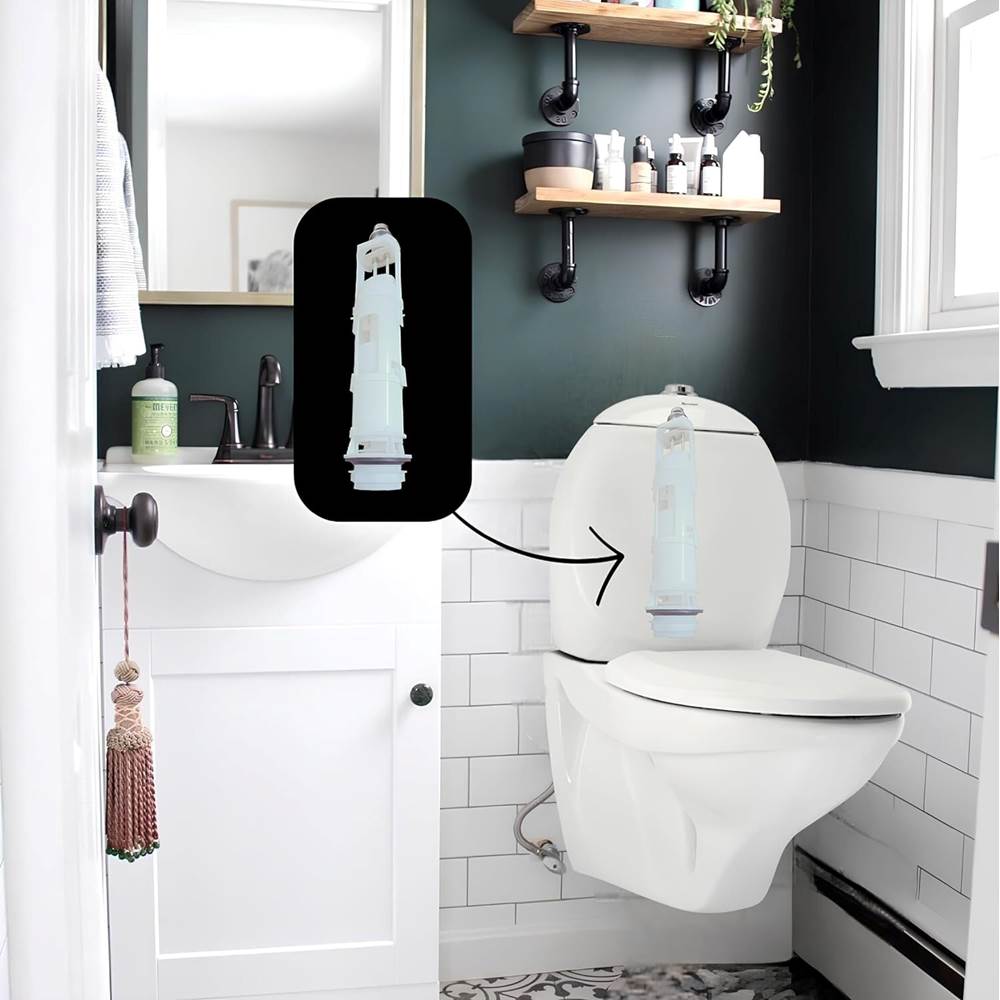 Toilet Flush Repair Cascade Siphon Two Piece Toilet | ABS Siphon, Fill Valve |