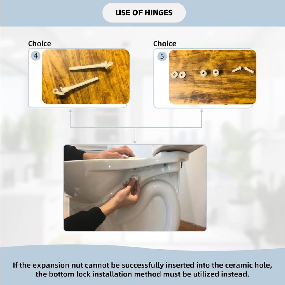 Cascade Hinges | Plastic Toilet Seat Cover Hinges Parrryware Type Short Cascade hook Hinges Clamp Fit Toilet Seat Lid Lock(1 Pair)