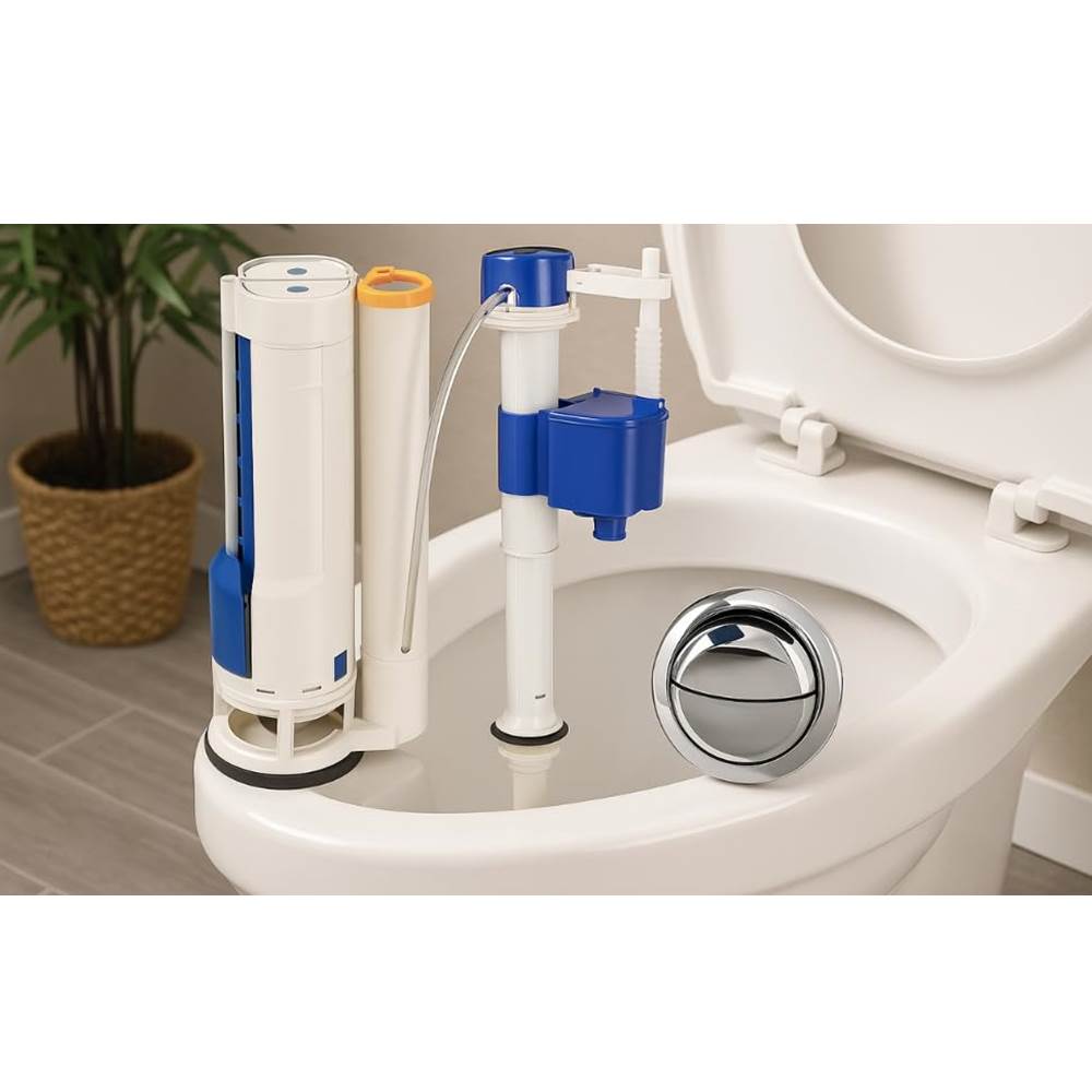 Dual Flush Cistern Fitting Heavy | One Piece Wc Dual Flush Fitting For Flush Tank Lever