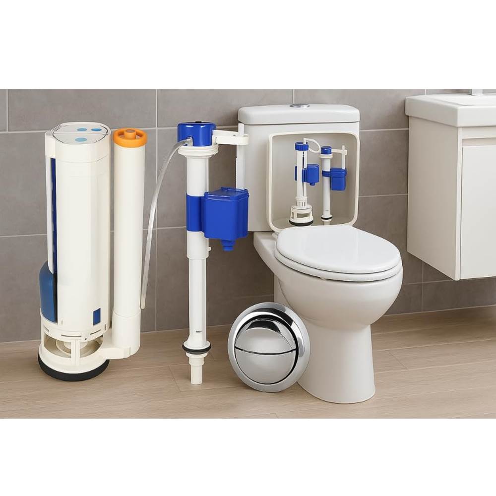 Dual Flush Cistern Fitting Heavy | One Piece Wc Dual Flush Fitting For Flush Tank Lever