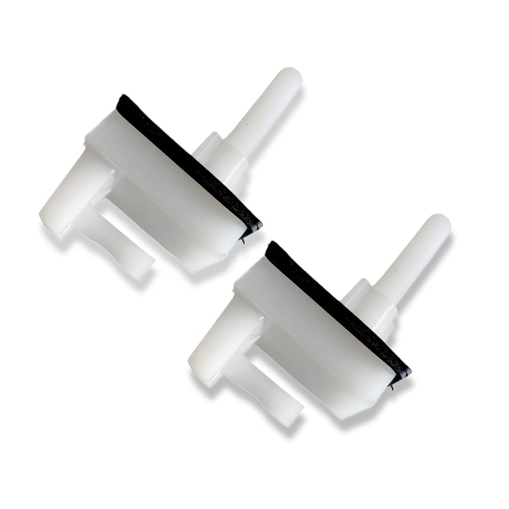 Dubbi Hinges | PVC European Toilet Seat Cover Screw Hinges Pair for Western Toilet Commode Parry Type Clamp Box (White, Standard Size)