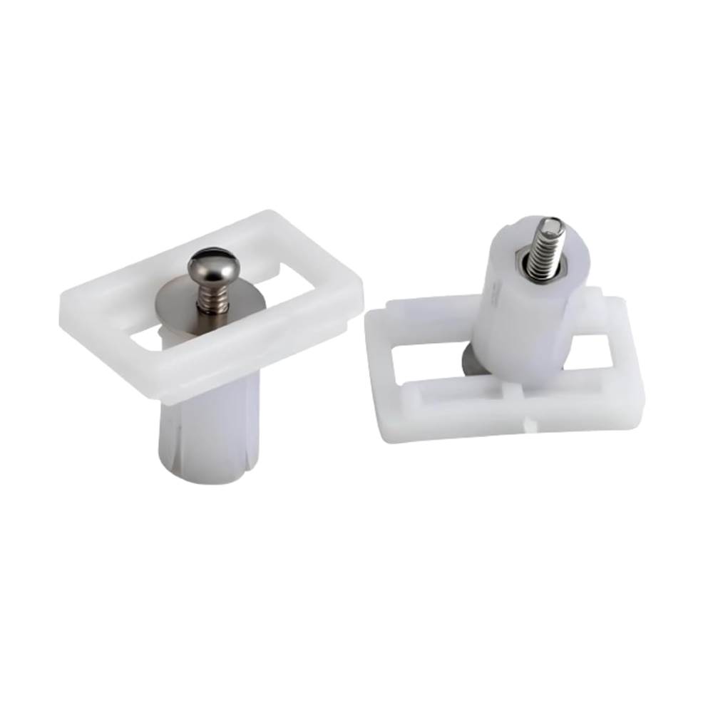 Fastener Hinges | Western Toilet Soft Close Seat Cover Hinges Repairing Kit Spare Part with Screws, Nuts, Washers Fastener Type Clamp Plastic White Color