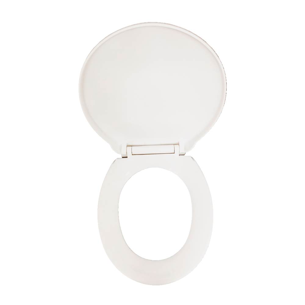 toilet lid Hydraulic Oval Shape Toilet Seat Cover Quiet Close Edges European Plastic PP Soft Close Toilet Seat Cover Noise Proof Fits Most brand Standard EWC Commodes (WC Lid, Glossy White) (1Pcs)