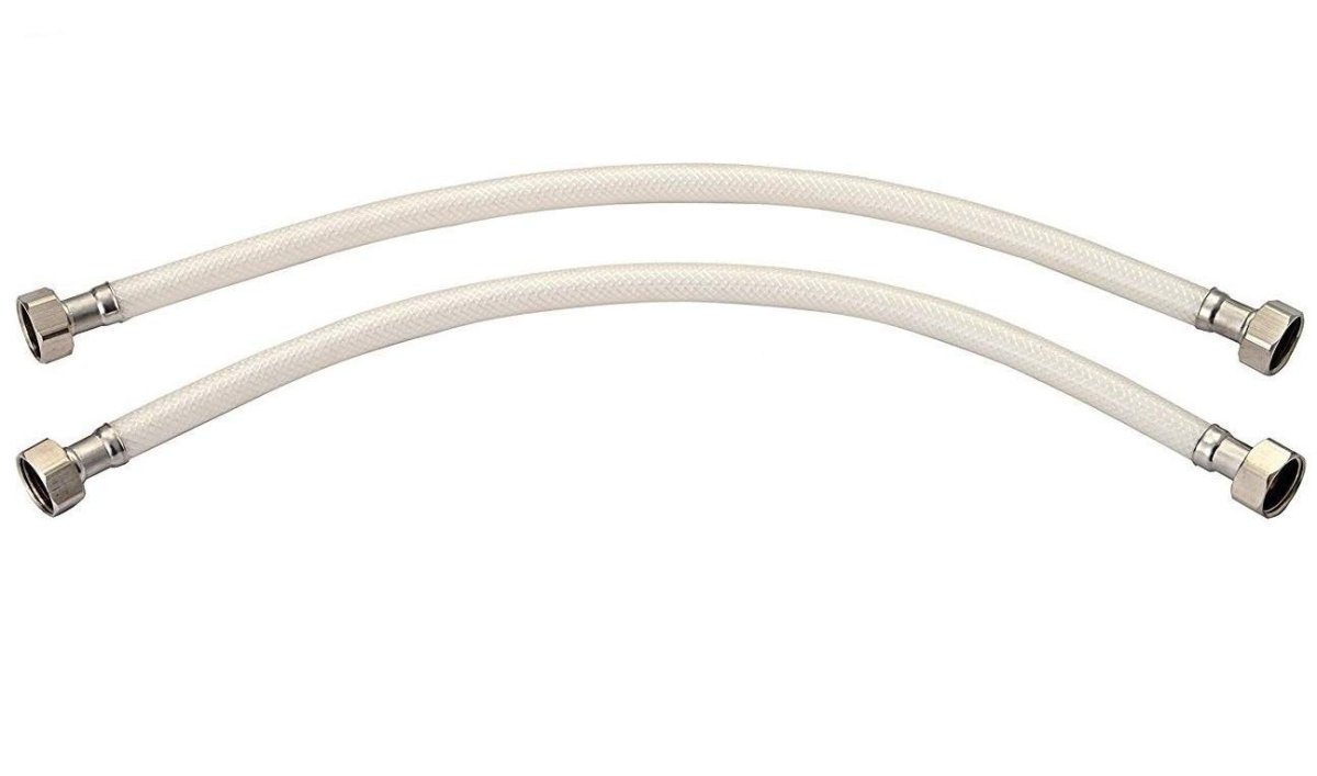 PVC Connection Pipe with SS Nuts, Suitable for Hot & Cold Mixer Faucets For Basins and Kitchen Sinks, Geysers, Flush Tanks