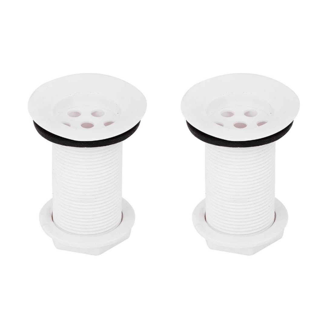 PVC Full Thread Waste Coupling for Wash Basin,Drain Out let System | PVC Plastic White Full Thread Waste Coupling for Wash Basin