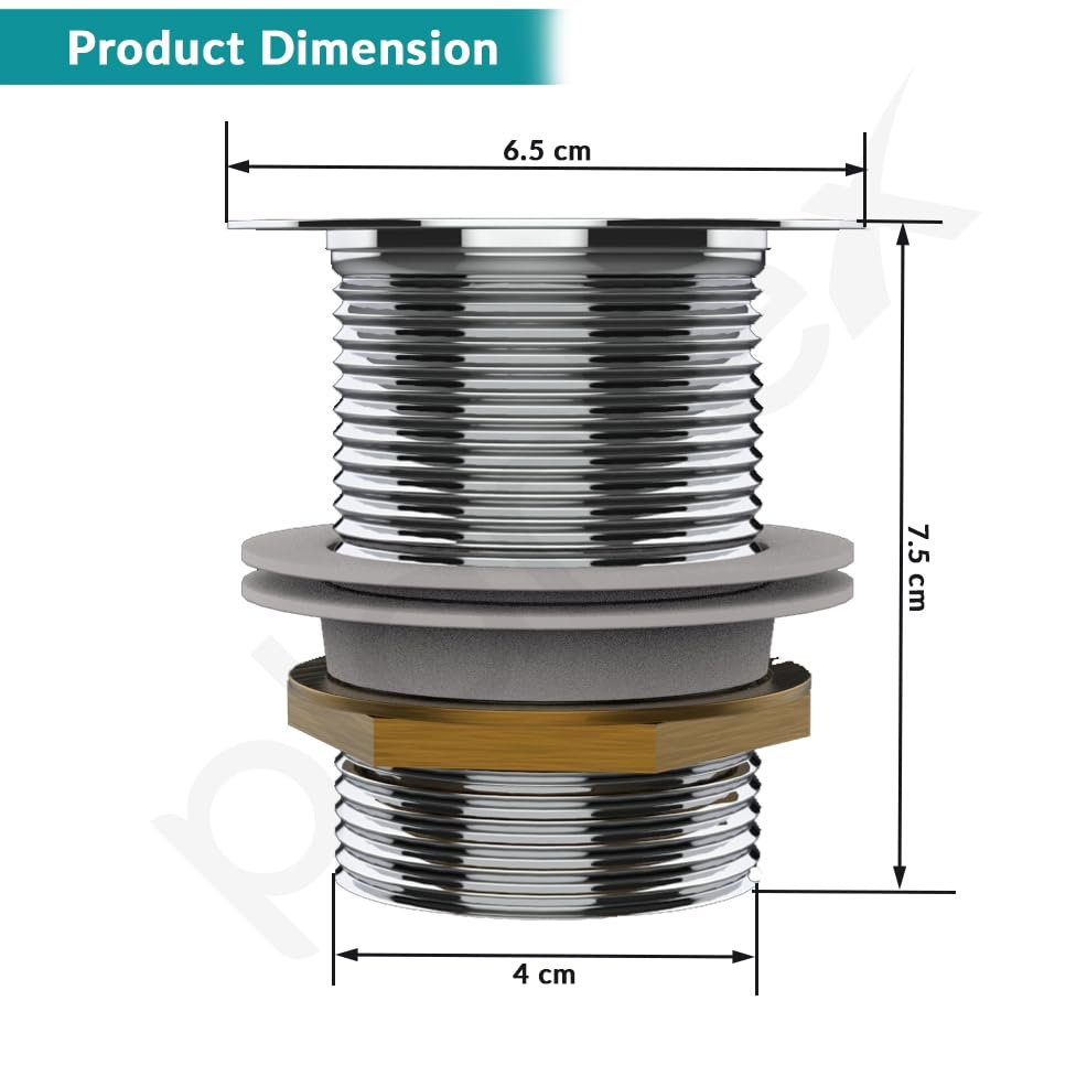 Stainless Steel Kitchen Sink Waste Coupling 3 inch Full Thread/Coupling for Wash Basin- Pack of 1 (Silver)