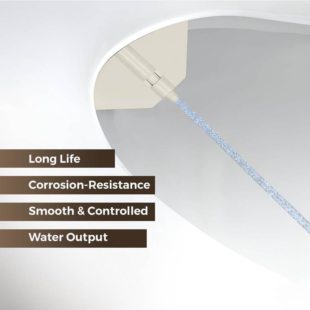 Straight / Regular Toilet seat Jet Spray | Triangle Seat Mounted Toilet Jet Spray with 1.5 Meter Tube | PTMT Plastic High Pressure Jet Spray for Commode
