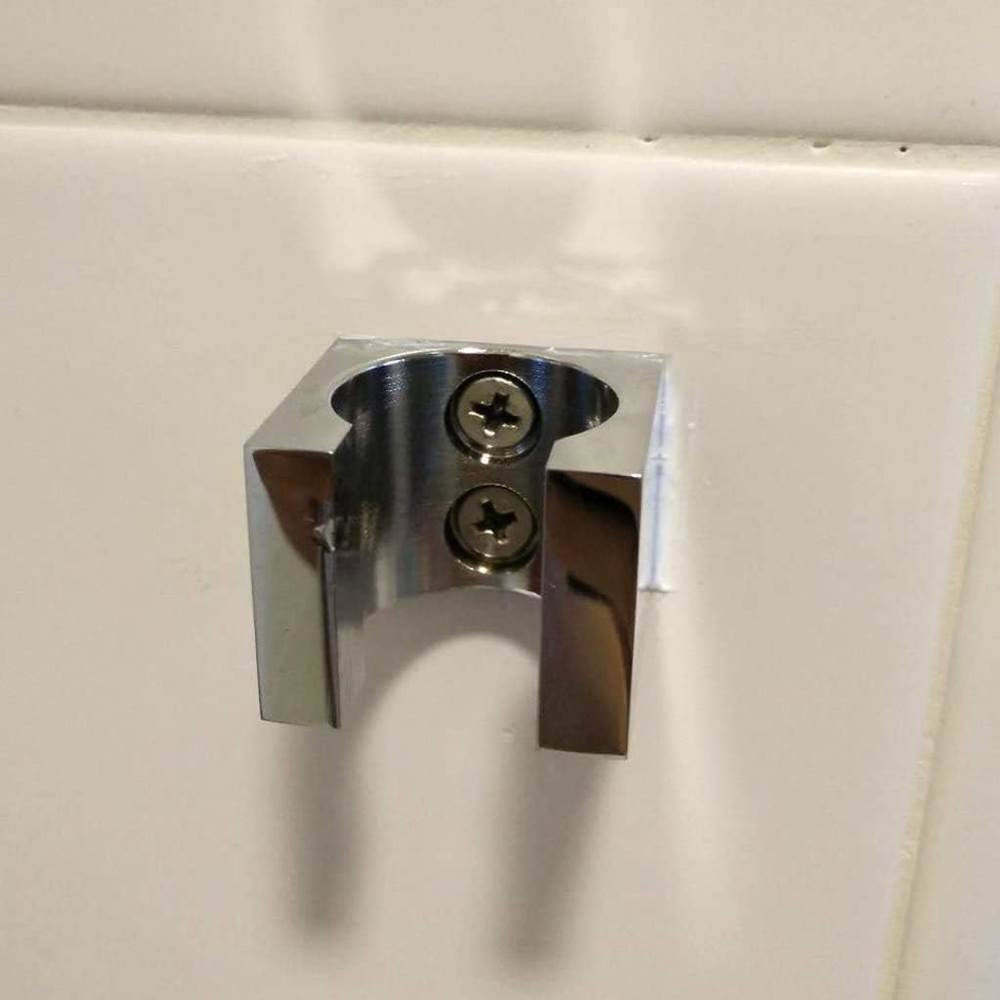 Metal Bathroom Jet Spray Shower Wall Bracket Holder, Unbreakable, Multi-Layer Chrome Plated Finish, Scratch and Corrosion Resistant | Square Hook Metal with Gitti Peach