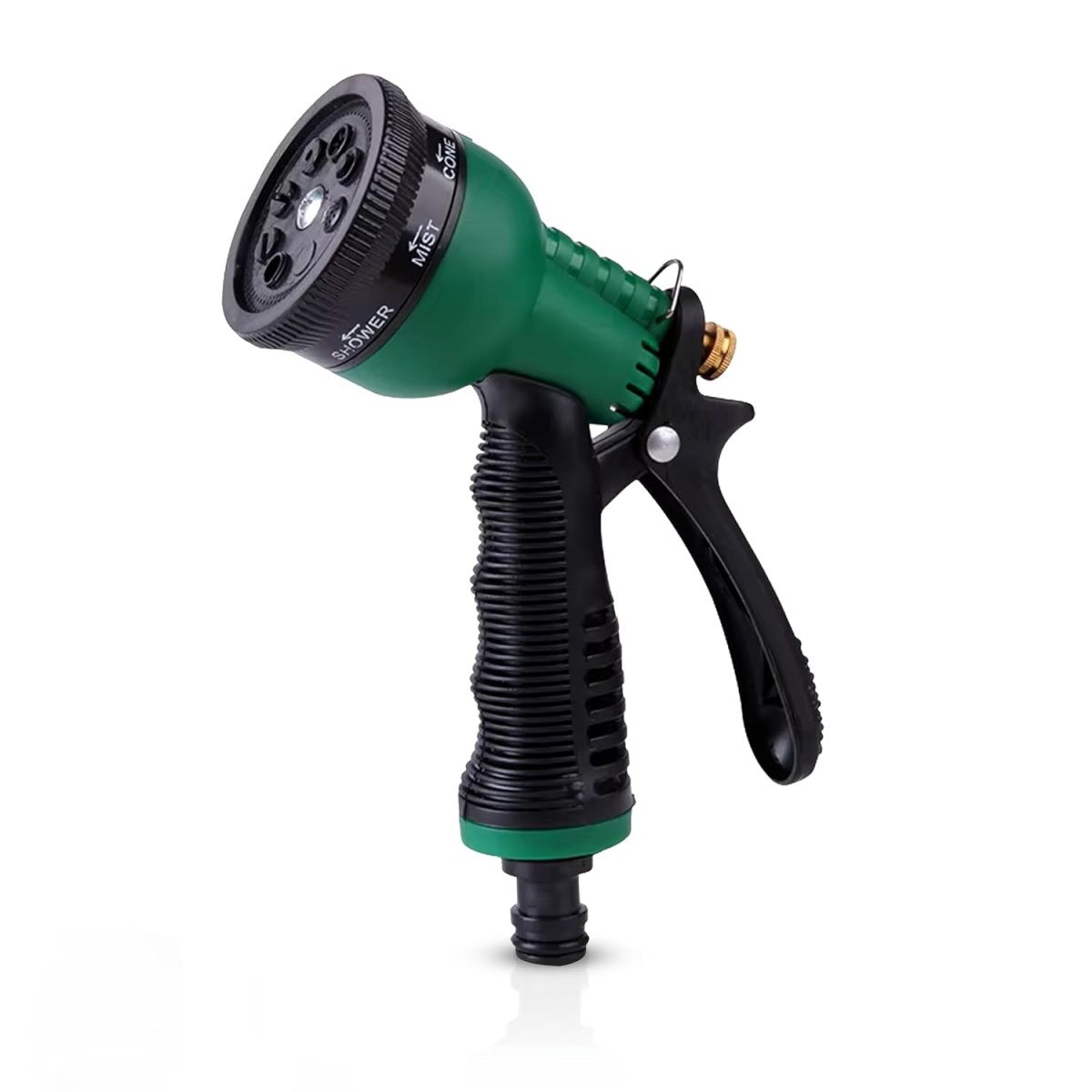 Garden Hose Spray Gun with 8 Adjustable Patterns, Hands-Free Lock, and Durable ABS Material ? Ideal for Car Washing, Pet Cleaning, and Garden Watering - Pack of 1