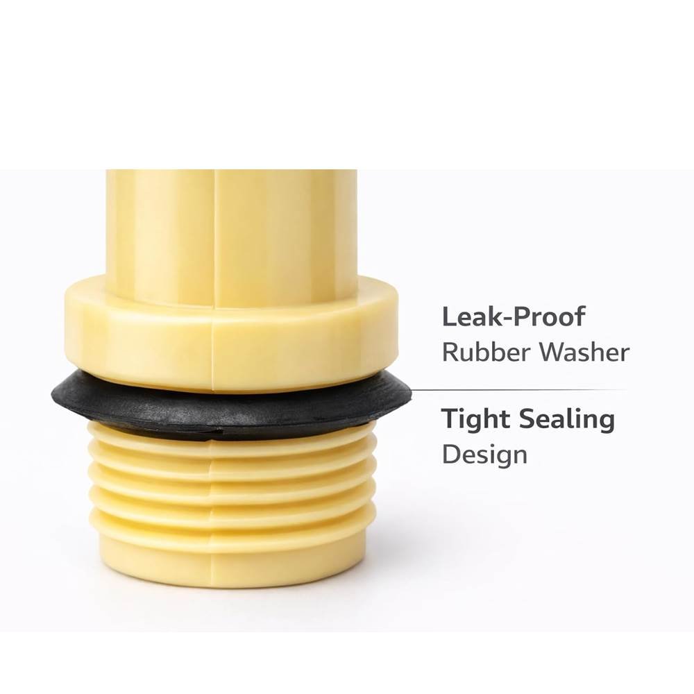 1/2 Inch PVC Dead Plug with Rubber Washer – Male BSP Thread Pipe Plug for Water Tank, Pipe Outlet & RO Systems, Leak-Proof Sealing Cap