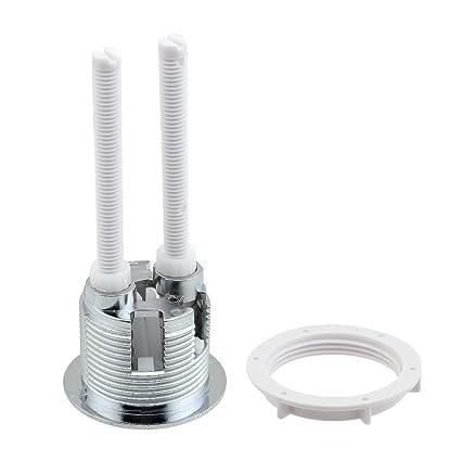 Dual Push Flush Round Head Button with Lid Cover Hole in Toilets"