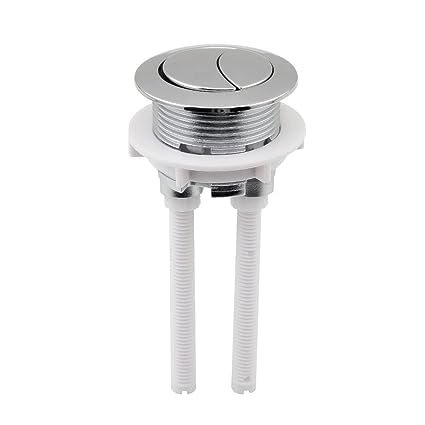 Dual Push Flush Round Head Button with Lid Cover Hole in Toilets"