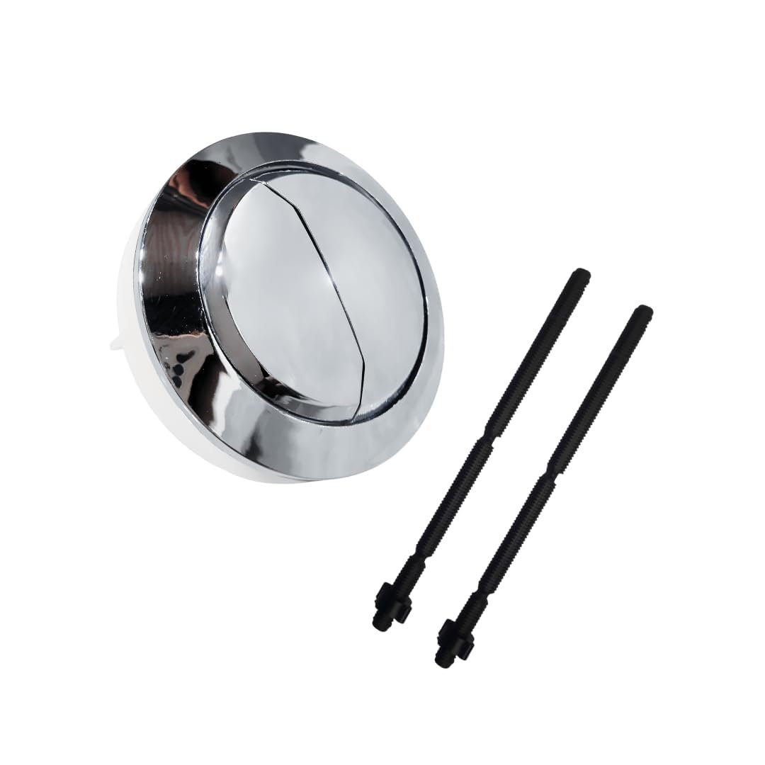Dual Flush Push Button With Black Rods For Toilet Water Tank || Replaceable Round Toilet Flushing Button || Compatible with all brands || universal toilet flush button