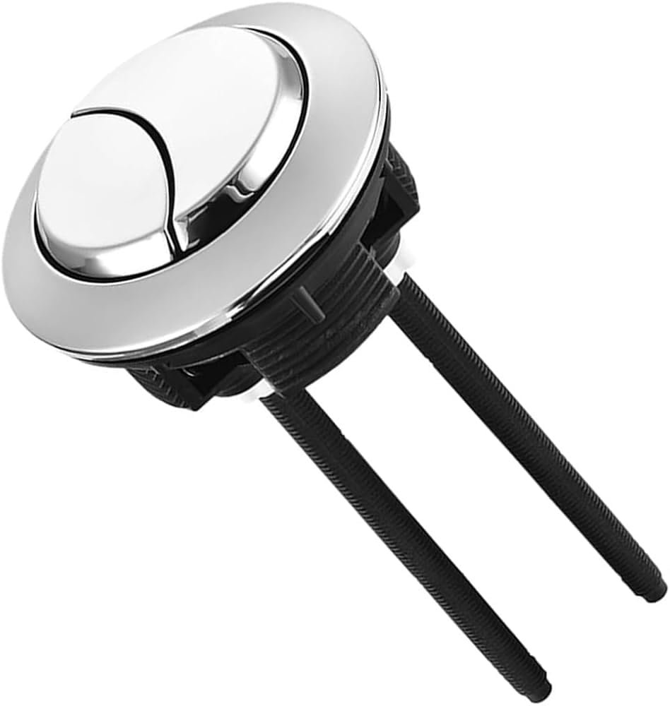Dual Flush Push Button With Black Rods For Toilet Water Tank || Replaceable Round Toilet Flushing Button || Compatible with all brands || universal toilet flush button