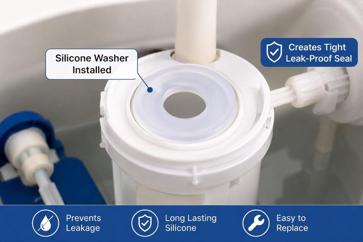 1 Pcs Pack Silicone Flush Tank Washer for Toilet Cistern | Leak-Proof Flush Valve Seal | Pack of 1