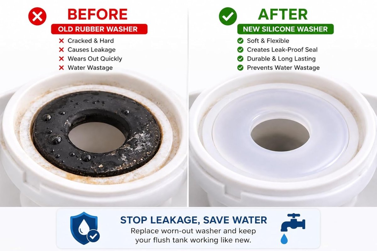 1 Pcs Pack Silicone Flush Tank Washer for Toilet Cistern | Leak-Proof Flush Valve Seal | Pack of 1