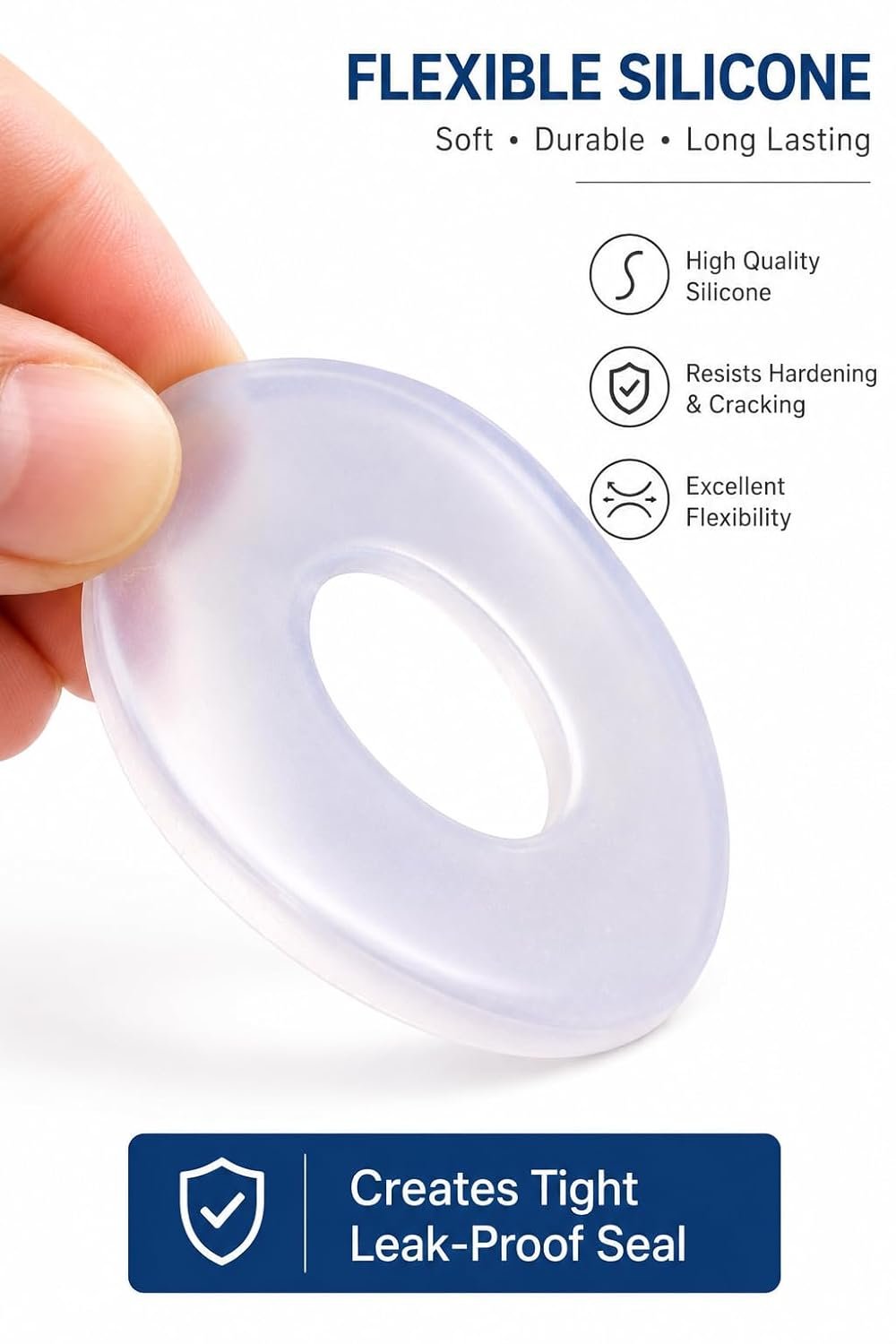 1 Pcs Pack Silicone Flush Tank Washer for Toilet Cistern | Leak-Proof Flush Valve Seal | Pack of 1