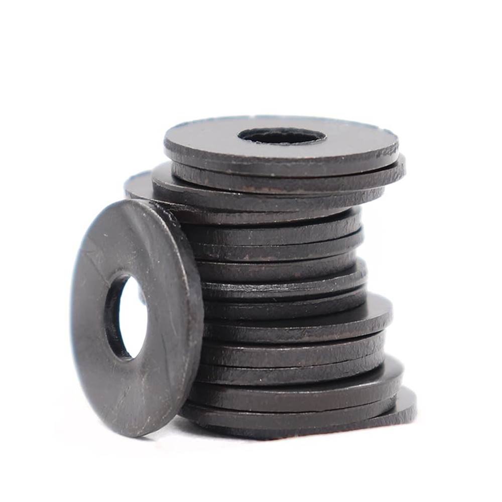 2 Pcs Pack Mixture Washer Black | Large Fender Flat Wahsers Gasket Grade 8 Carbon Steel
