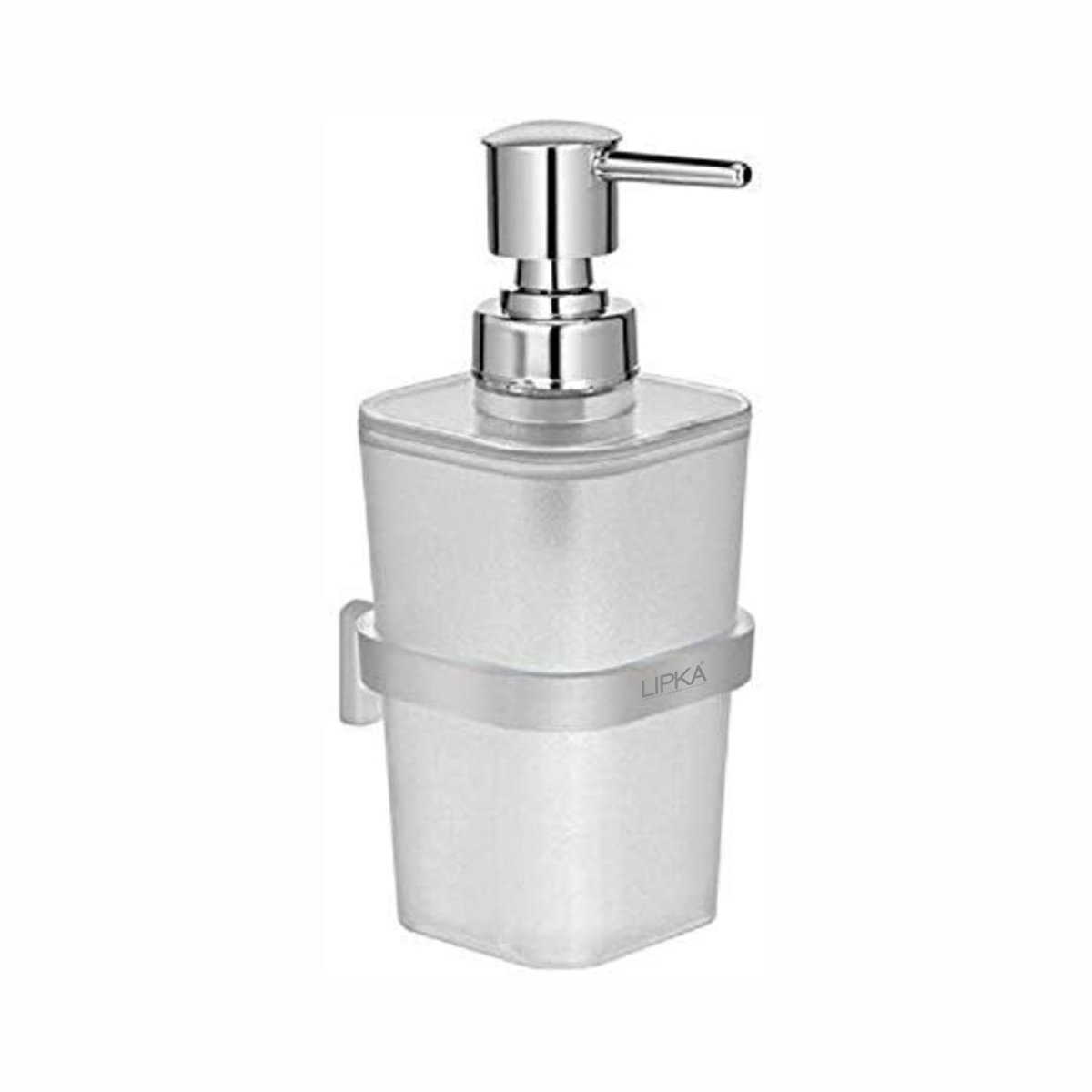 ABS Square Liquid Soap Dispenser | Wall Mounted Bathroom Sanitizer, Conditioner, Shampoo Dispenser | Transparent Bottle for Handwash in Bathrooms, Washbasins, Kitchens