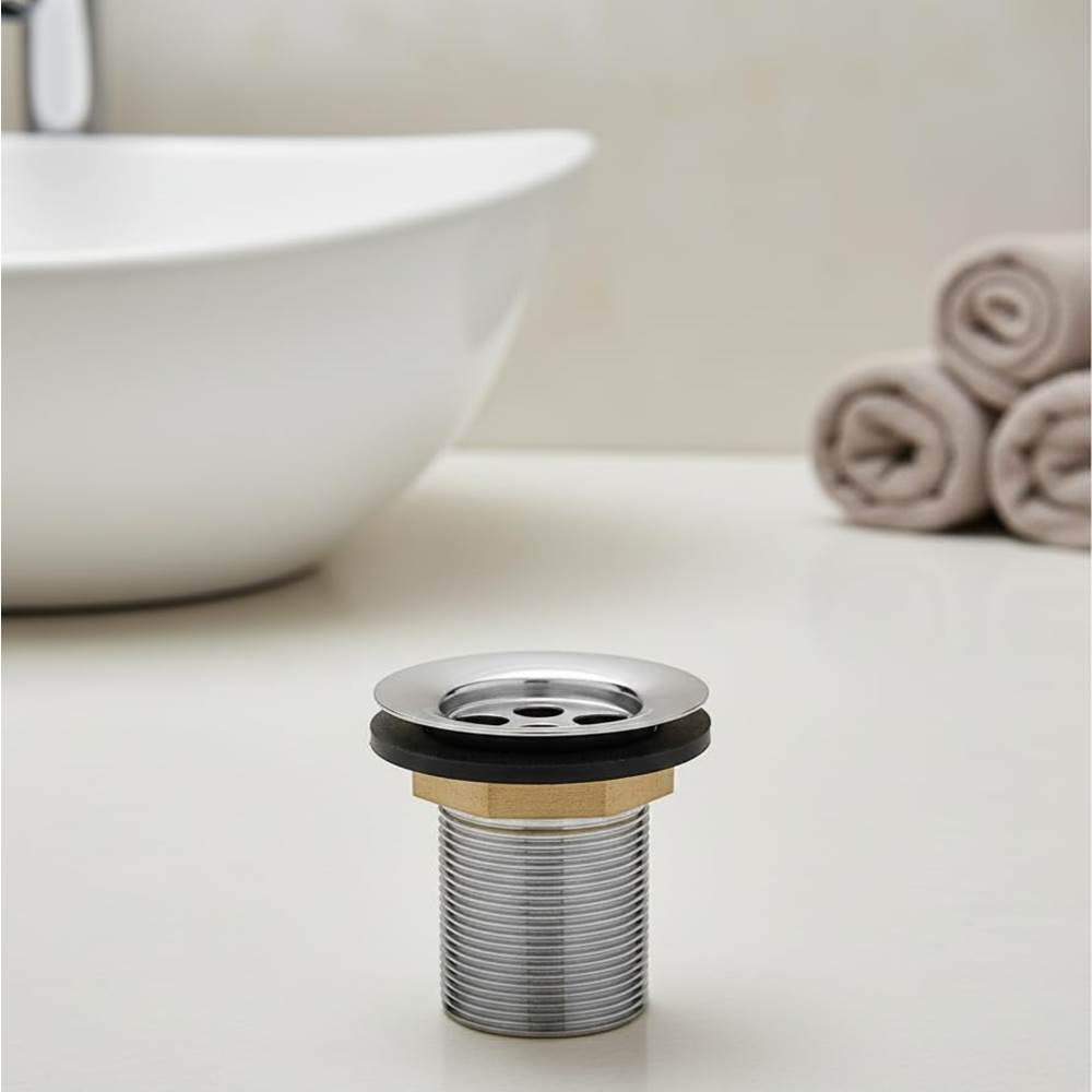 Full Thread Waste Coupling for Wash Basin | Stainless Steel | Rust-Proof | for Home, Office, Bathroom Chrome Finish