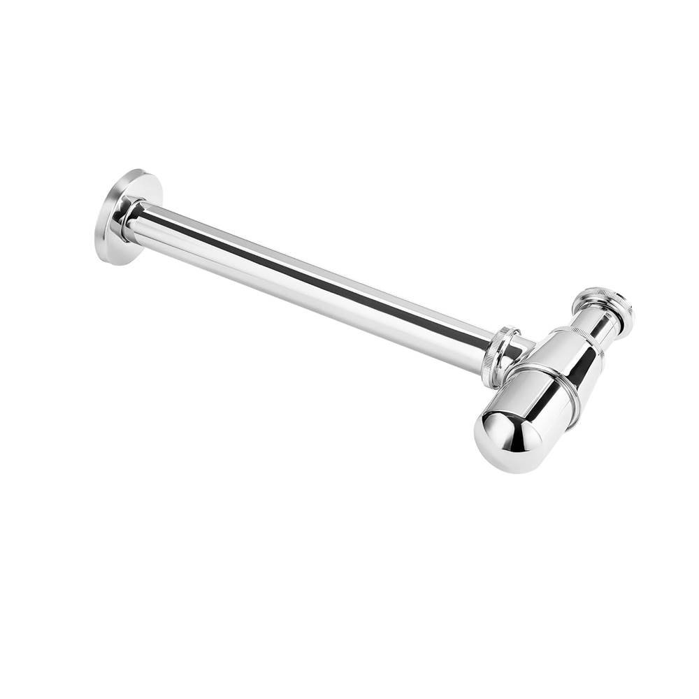Bottle Trap, Brass Body with Stainless Steel Pipes, Curved, for Sinks and Wash Basins