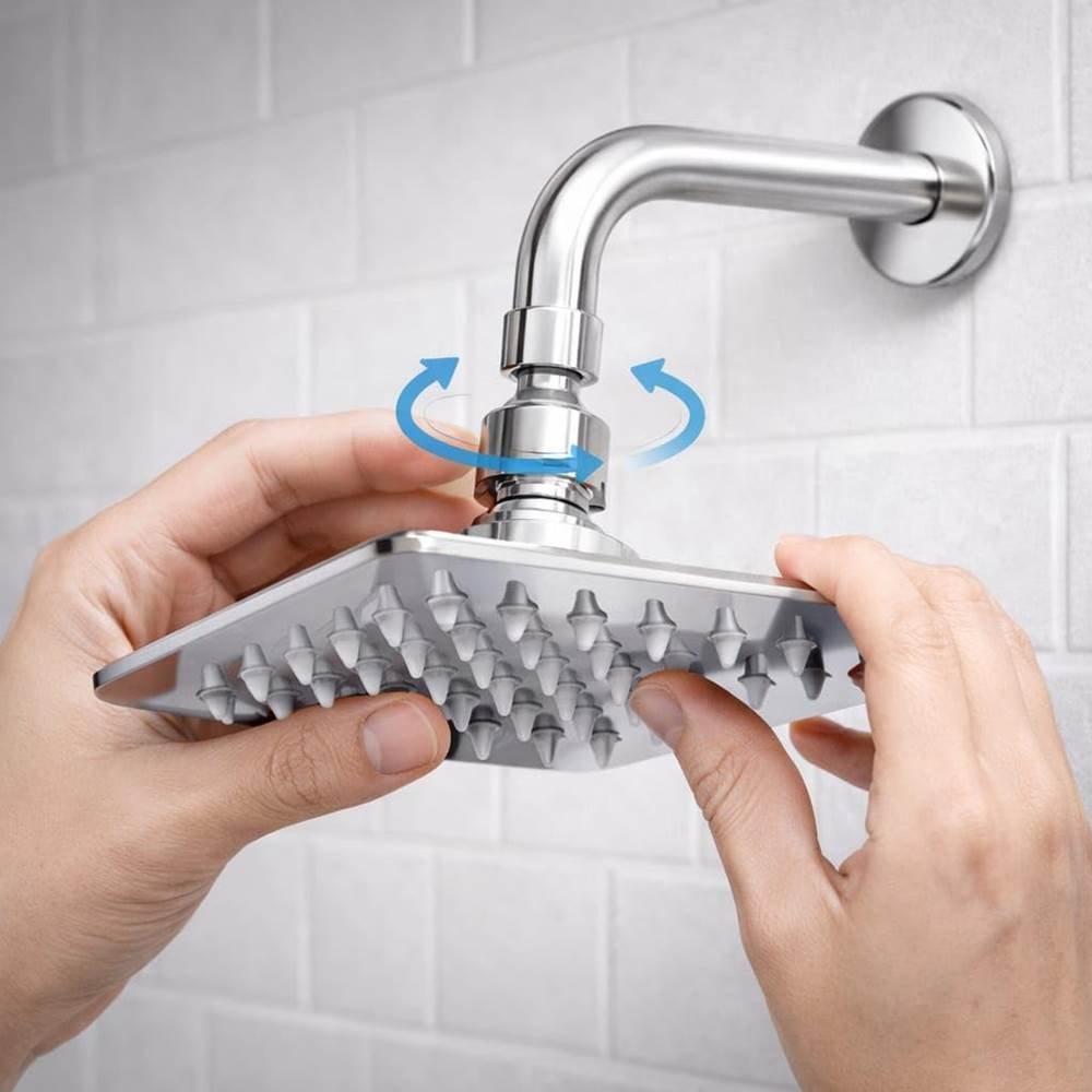 Premium 4x4 Inch Stainless Steel Shower Head SS-304 | Square Rainfall Showerhead | Rust & Corrosion Resistant (Pack of 1)