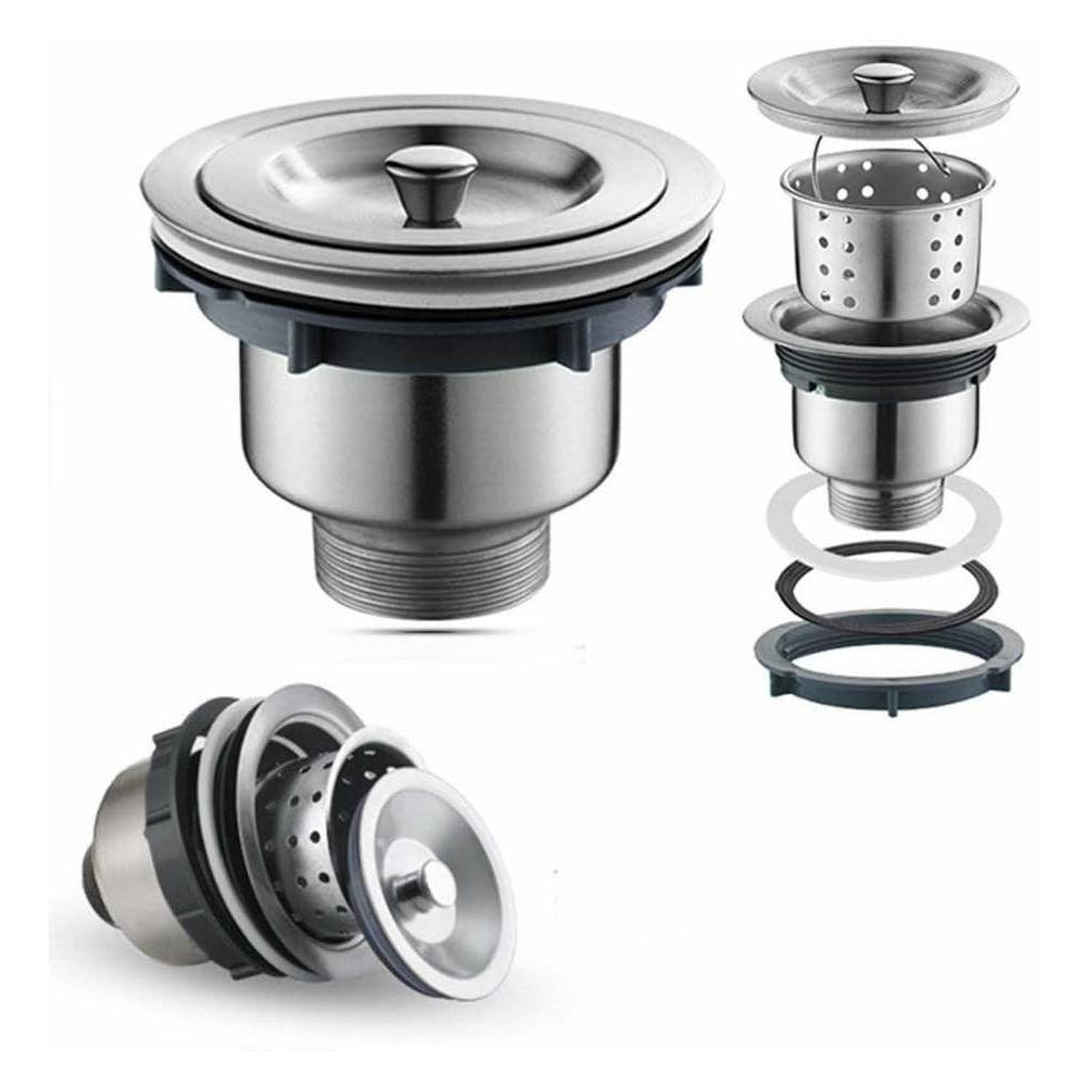 Stainless Steel Kitchen Sink Drain Waste Coupling or Waste Jali Used in Kitchen Sink (304 Grade Stainless Steel Material with Under Basket 4 INCH)