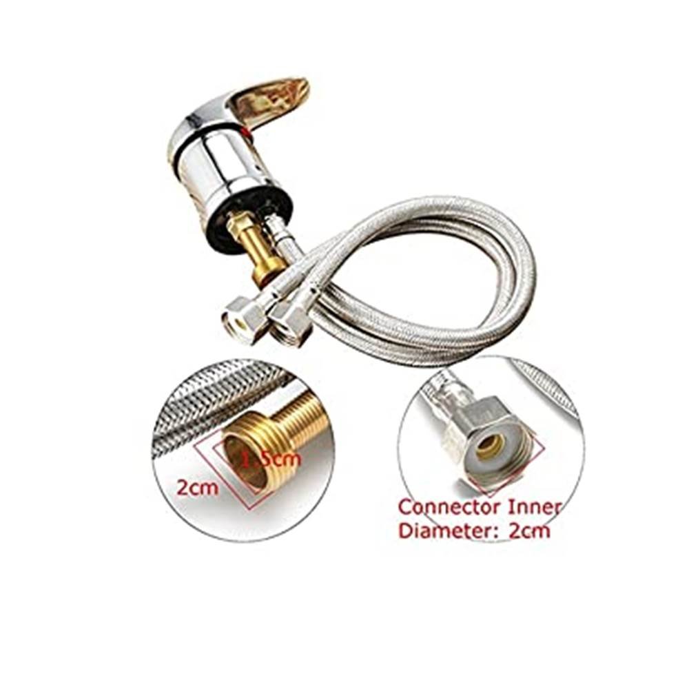 Heavy Stainless Steel Connection Pipe For Basin Mixer Connection Pipe For Wash Basin Hose Pipe - Pack of (2)