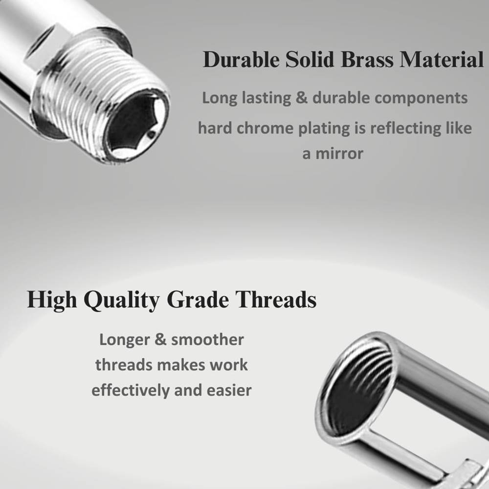 CP Brass Extension Nipple | Chrome Finish Pipe Fitting for Tap, Cock & Plumbing Joiner