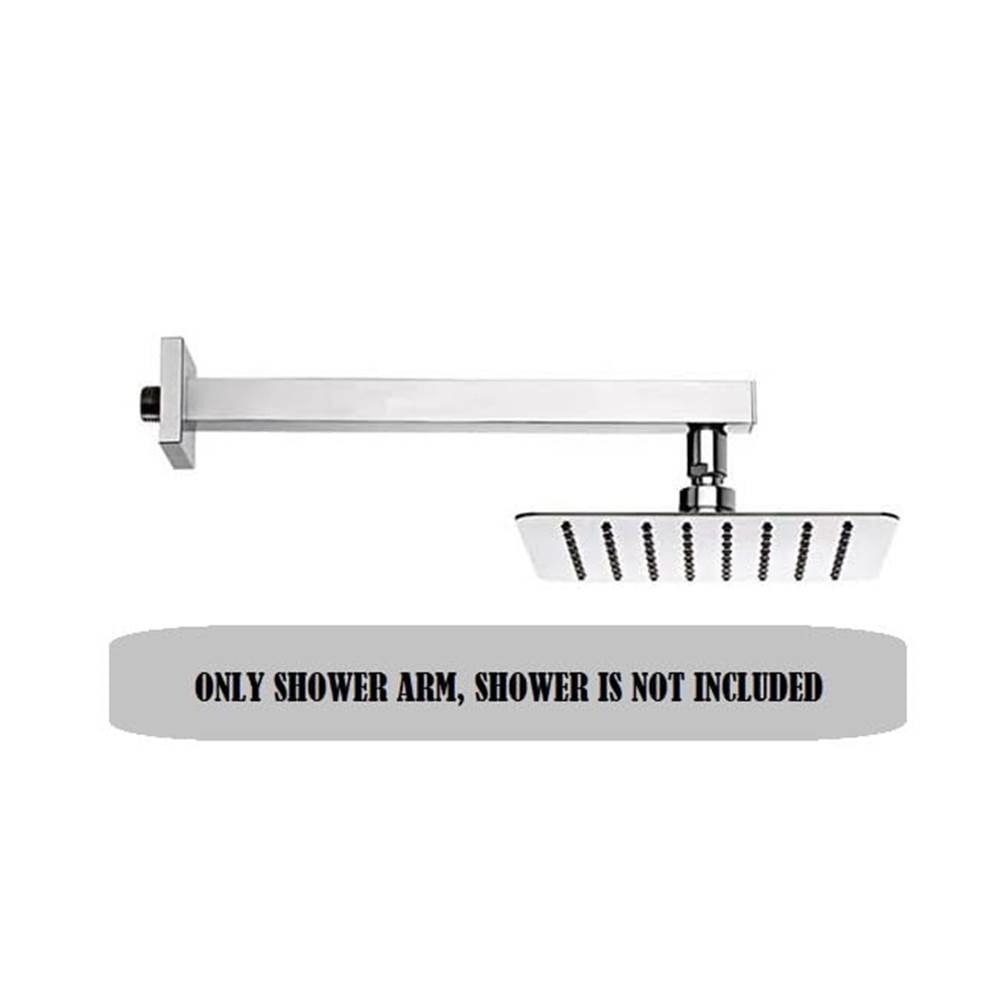 Stainless Steel Square Shower Arm with Wall Flange