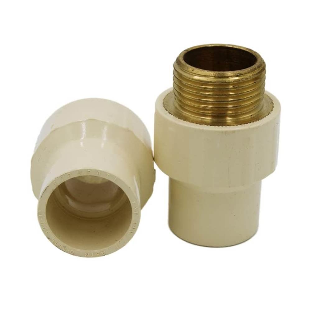 CPVC Plumbing Supplies & Pipe Fitting Cpvc Brass MTA 3/4 X 1/2" Pack of 1