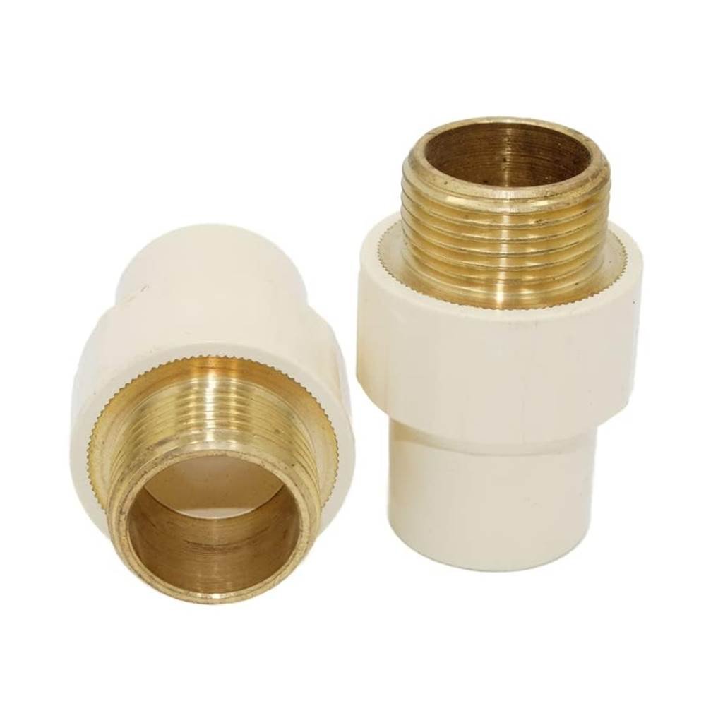 CPVC Plumbing Supplies & Pipe Fitting Cpvc Brass MTA 1" X 1" Pack of 1