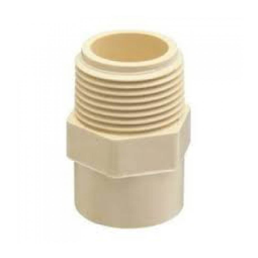 2" Inch CPVC Plain Plastic MTA (Yellow, Pack Of 1)