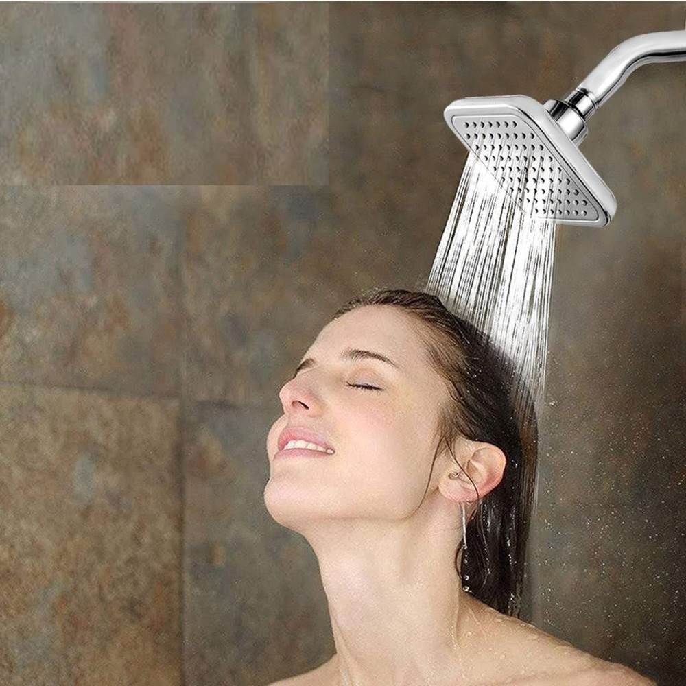 Rain Shower Head, High Flow Stainless Steel Square Rainfall Showerhead, Awesome Shower Experience Even At Low Water Flow